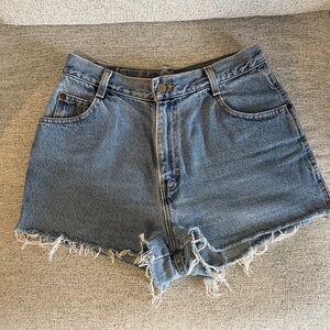 Gitano Blue Frayed Jean Shorts